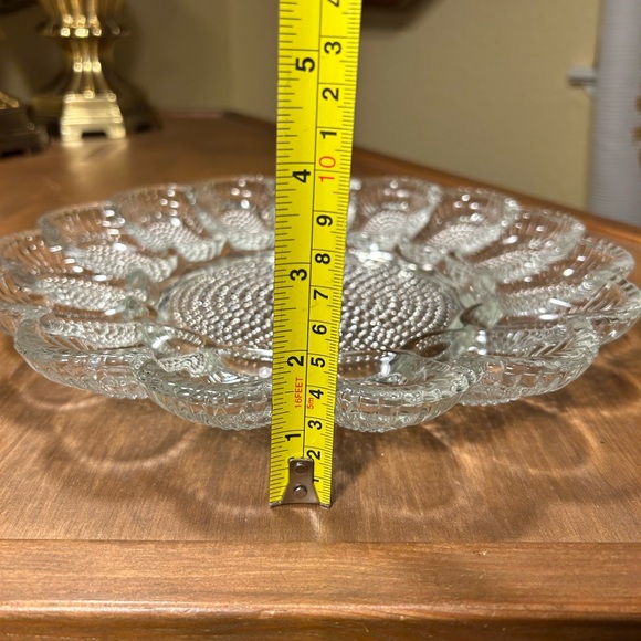 Indiana Glass Hobnail 15 Deviled Egg Plate & Relish Tray Dish Vintage - Picture 5 of 6